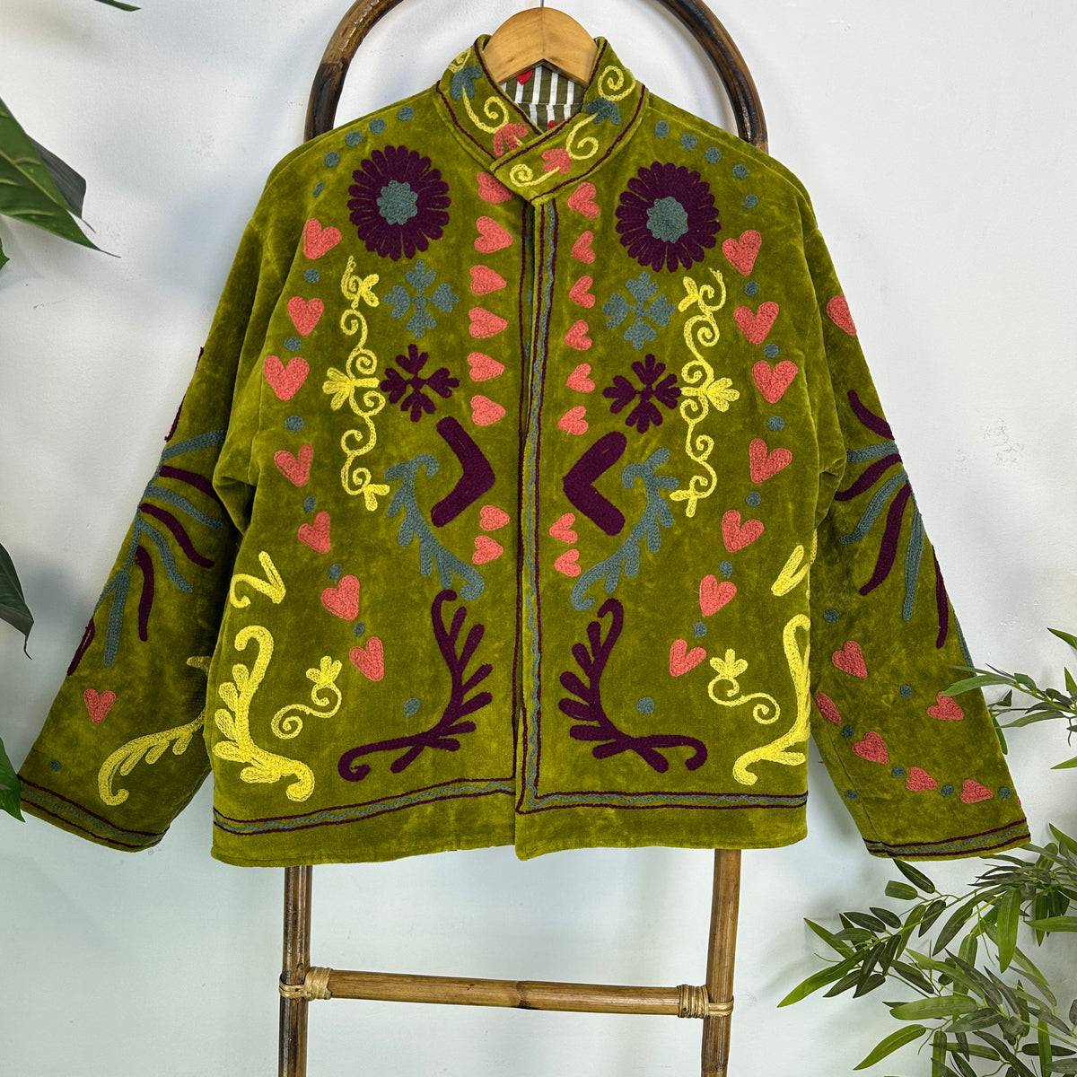 Women's Suzani embroidered Velvet Jacket