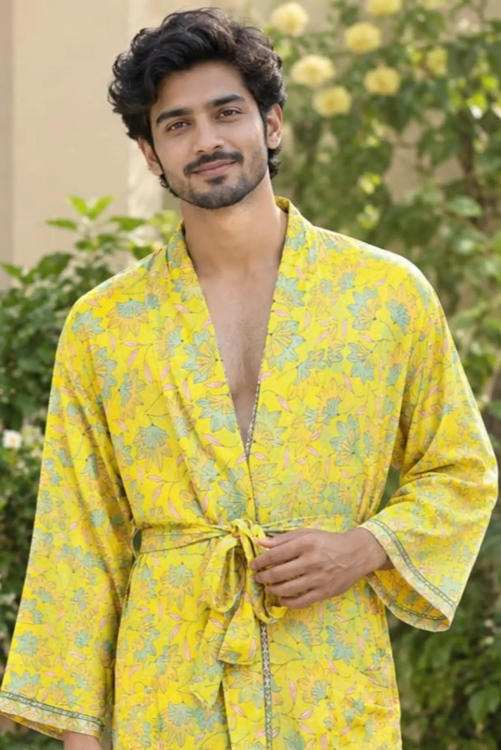 Silky Soft Mens Kimono Robe | Masculine Elegant Classic Sustainable Vintage House Robe gift, Timeless Comfy Lounge Beach Cover Up, Nightwear