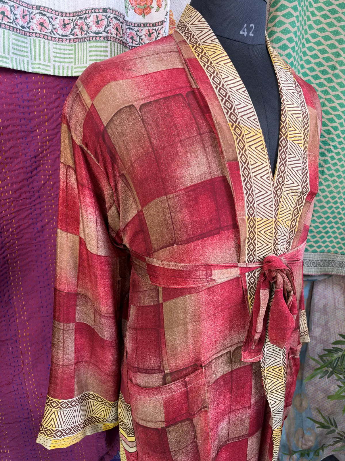 Silky Soft Mens Kimono Robe | Masculine Elegant Classic Sustainable Vintage House Robe gift, Timeless Comfy Lounge Beach Cover Up, Nightwear