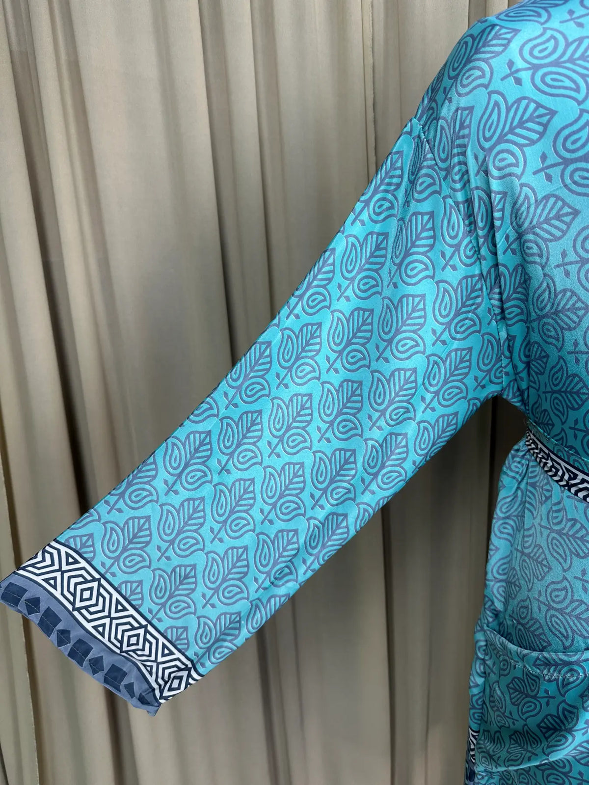 Silky Soft Menâ€™s Kimono Robe | Masculine Elegant Classic Sustainable Vintage House Robe gift, Timeless Comfy Lounge Beach Wear Blue Floral