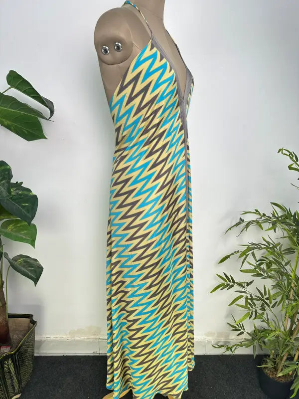 Women's Clothing Boho Maxi Dress | Halter Neck Dress, Silky Soft Breathable Flowy Festival Dress, Beach Cover Up, Anniversary Gift for Her