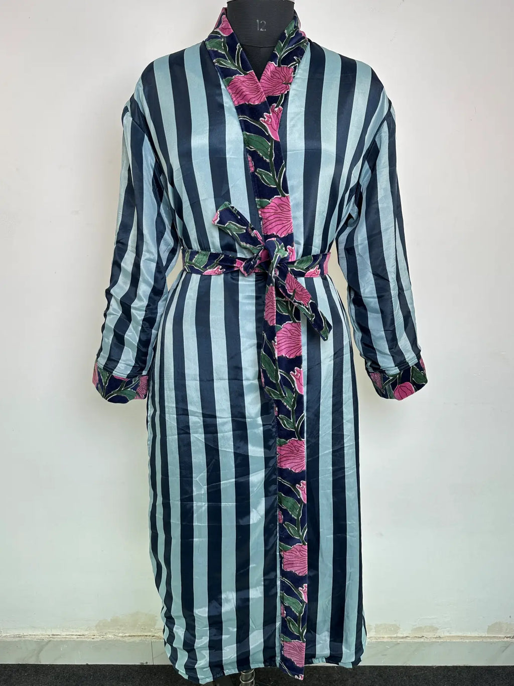 Velvet Reversible Women Kimono | Boho Dressing Gown With Lining, Womens Clothing, Bridal Robe, Spa Gift For Her, Smoking Jacket For Her
