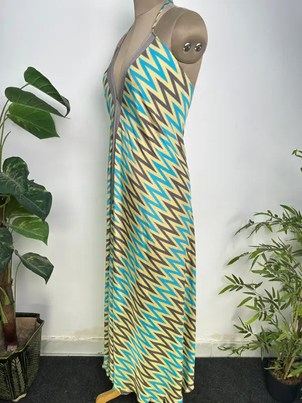 Women's Clothing Boho Maxi Dress | Halter Neck Dress, Silky Soft Breathable Flowy Festival Dress, Beach Cover Up, Anniversary Gift for Her