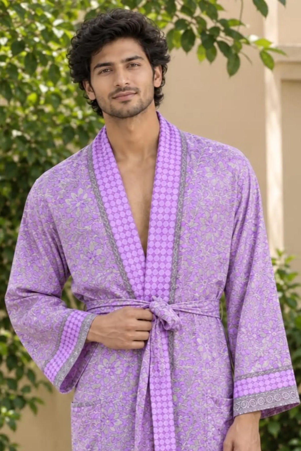 Silky Soft Mens Kimono Robe | Masculine Elegant Classic Sustainable Vintage House Robe gift, Timeless Comfy Lounge Beach Cover Up, Nightwear