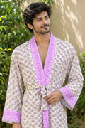 Silky Soft Mens Kimono Robe | Masculine Elegant Classic Sustainable Vintage House Robe gift, Timeless Comfy Lounge Beach Cover Up, Nightwear
