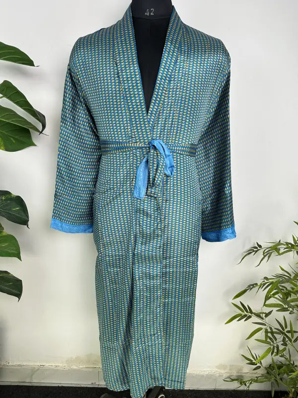 Silky Soft Mens Kimono Robe | Masculine Elegant Classic Sustainable Vintage House Robe gift, Timeless Comfy Lounge Beach Cover Up, Nightwear