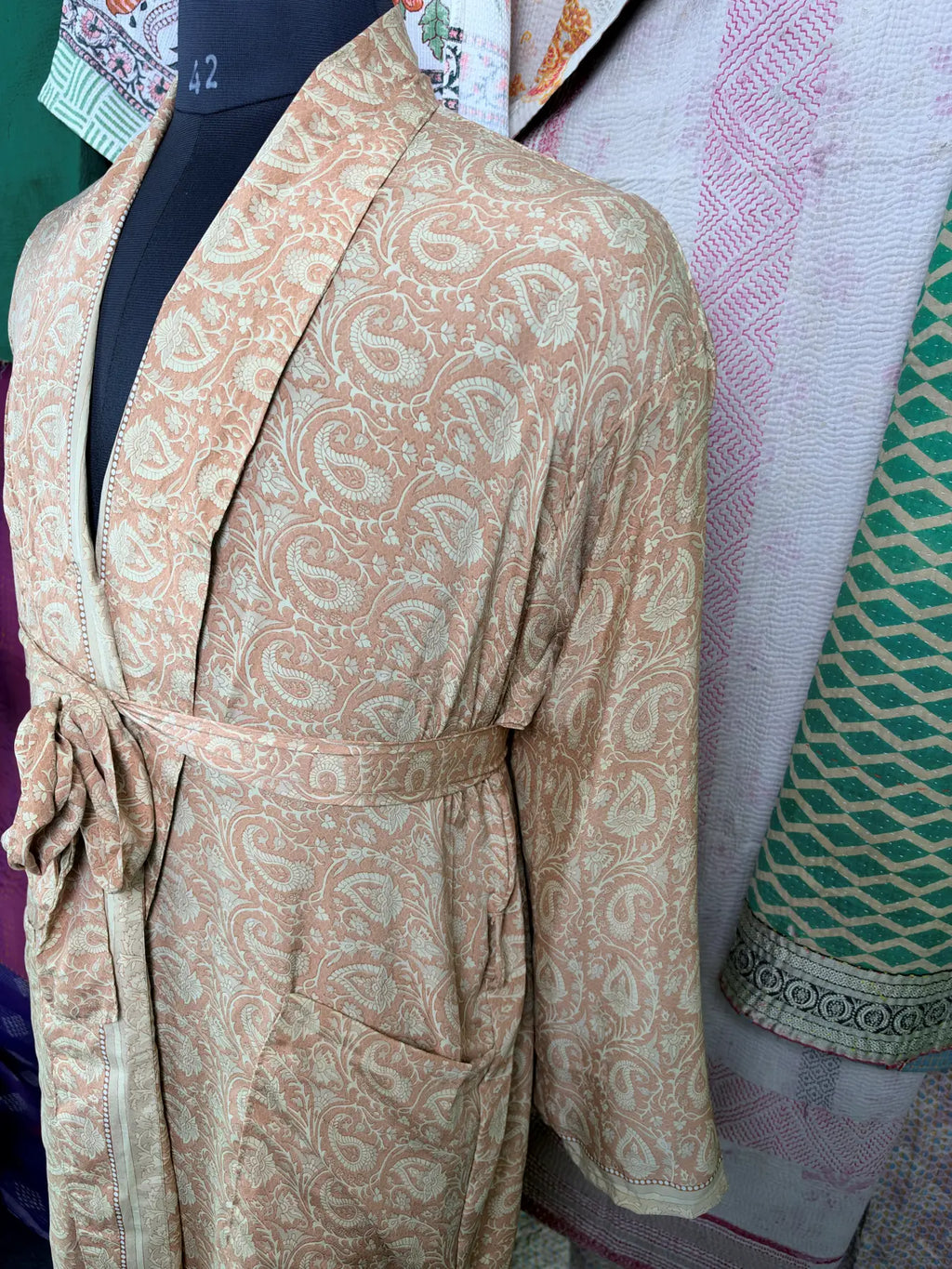 Silky Soft Mens Kimono Robe | Masculine Elegant Classic Sustainable Vintage House Robe gift, Timeless Comfy Lounge Beach Cover Up, Nightwear