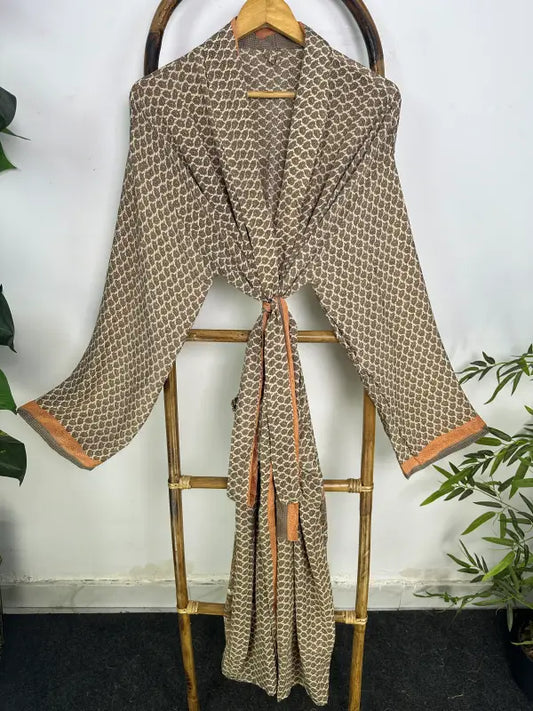 Silky Soft Mens Kimono Robe | Masculine Elegant Classic Sustainable Vintage House Robe gift, Timeless Comfy Lounge Beach Cover Up, Nightwear
