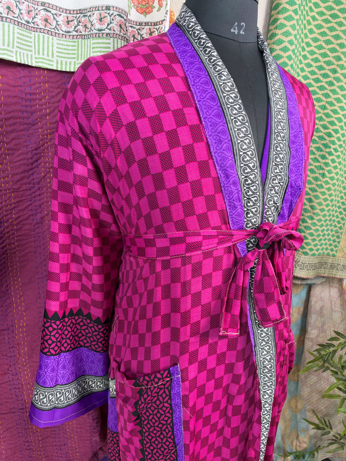 Silky Soft Mens Kimono Robe | Masculine Elegant Classic Sustainable Vintage House Robe gift, Timeless Comfy Lounge Beach Cover Up, Nightwear