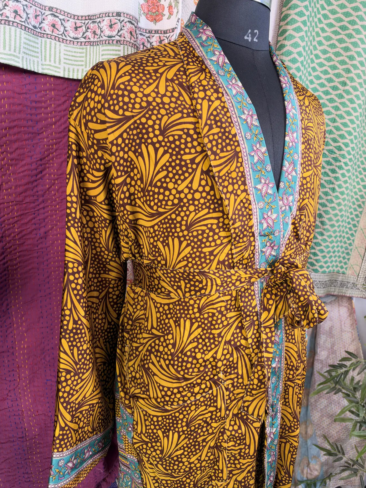Silky Soft Mens Kimono Robe | Masculine Elegant Classic Sustainable Vintage House Robe gift, Timeless Comfy Lounge Beach Cover Up, Nightwear