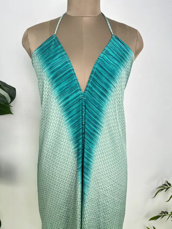 Womens Clothing Maxi Halter Neck Dress | Soft Breathable Recycle Silky, Flowy Boho Festival Dress for Beach Cover up, Anniversary Gift For Her