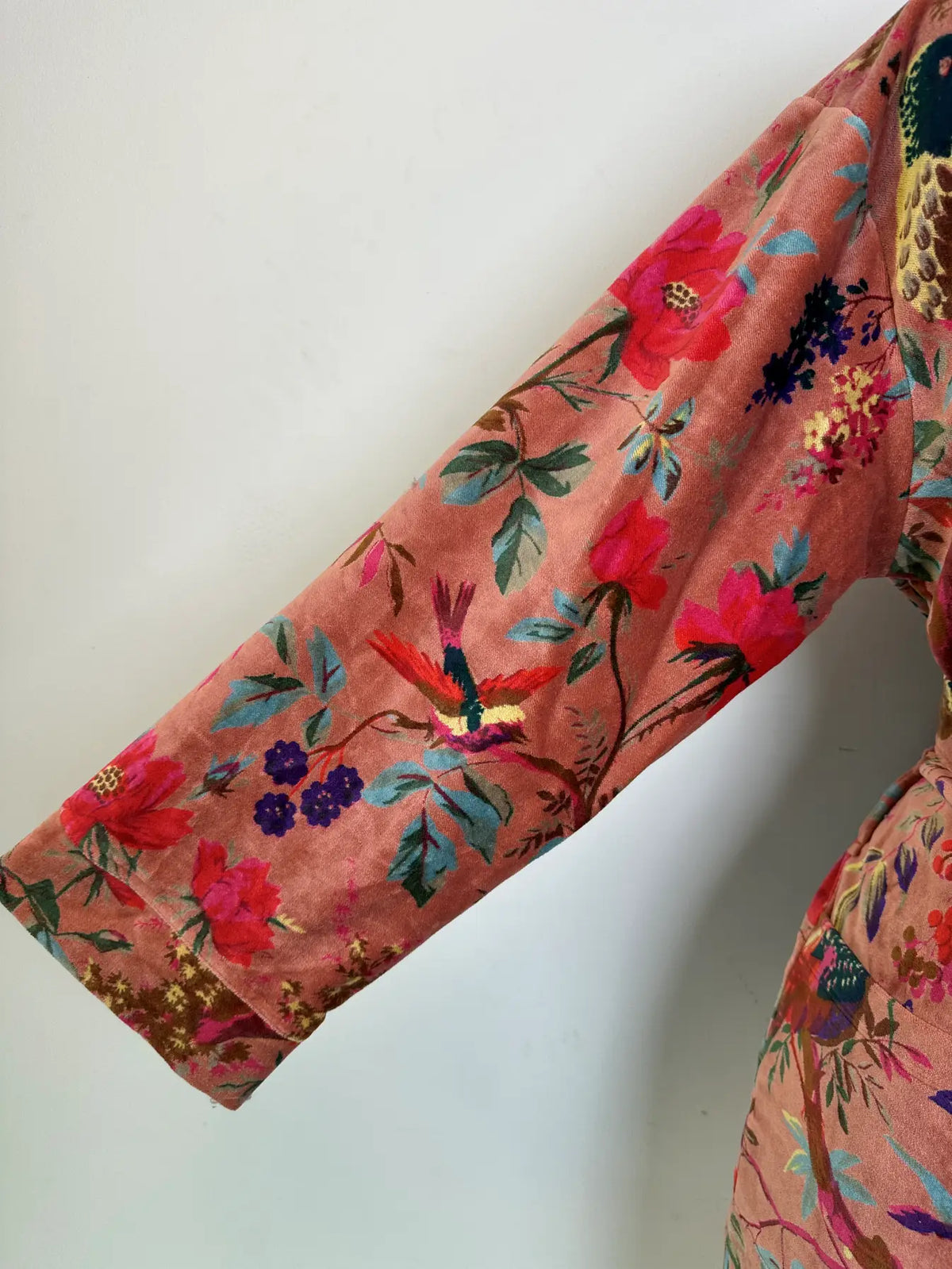 Velvet Womens Kimono Robe | Boho Dressing Gown Reversible With Lining, Womens Clothing Bridal Robe Spa Gift For Her, Smoking Jacket For Her