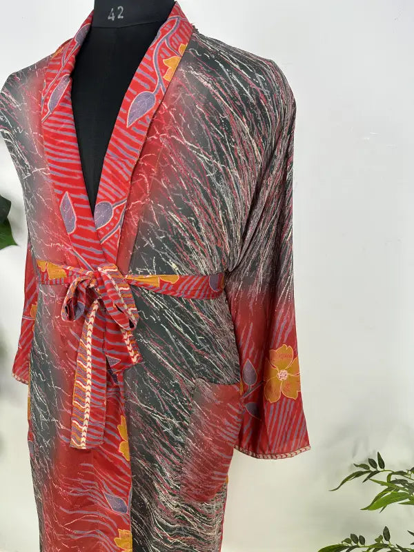 Silky Soft Mens Kimono Robe | Masculine Elegant Classic Sustainable Vintage House Robe gift, Timeless Comfy Lounge Beach Cover Up, Nightwear