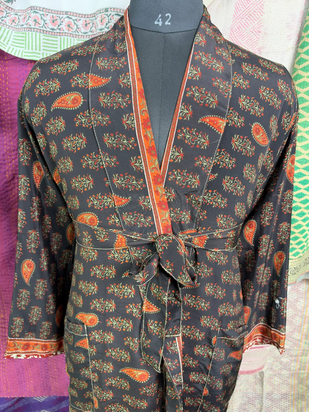 Silky Soft Mens Kimono Robe | Masculine Elegant Classic Sustainable Vintage House Robe gift, Timeless Comfy Lounge Beach Cover Up, Nightwear