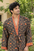 Silky Soft Mens Kimono Robe | Masculine Elegant Classic Sustainable Vintage House Robe gift, Timeless Comfy Lounge Beach Cover Up, Nightwear