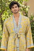 Silky Soft Mens Kimono Robe | Masculine Elegant Classic Sustainable Vintage House Robe gift, Timeless Comfy Lounge Beach Cover Up, Nightwear