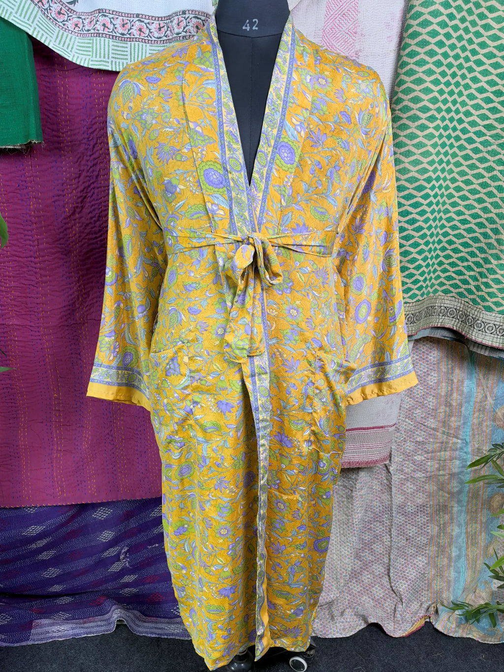 Silky Soft Mens Kimono Robe | Masculine Elegant Classic Sustainable Vintage House Robe gift, Timeless Comfy Lounge Beach Cover Up, Nightwear