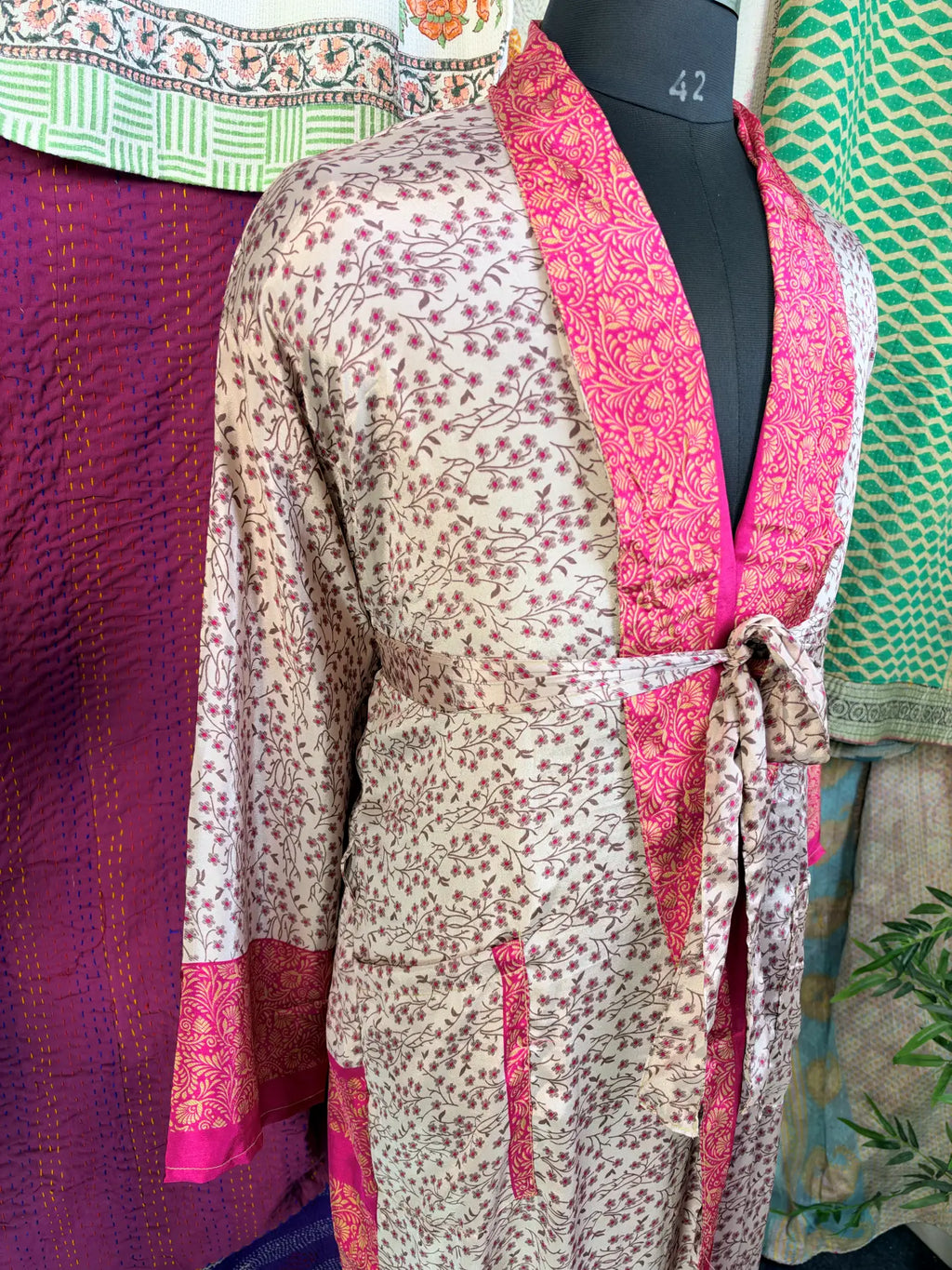 Silky Soft Mens Kimono Robe | Masculine Elegant Classic Sustainable Vintage House Robe gift, Timeless Comfy Lounge Beach Cover Up, Nightwear