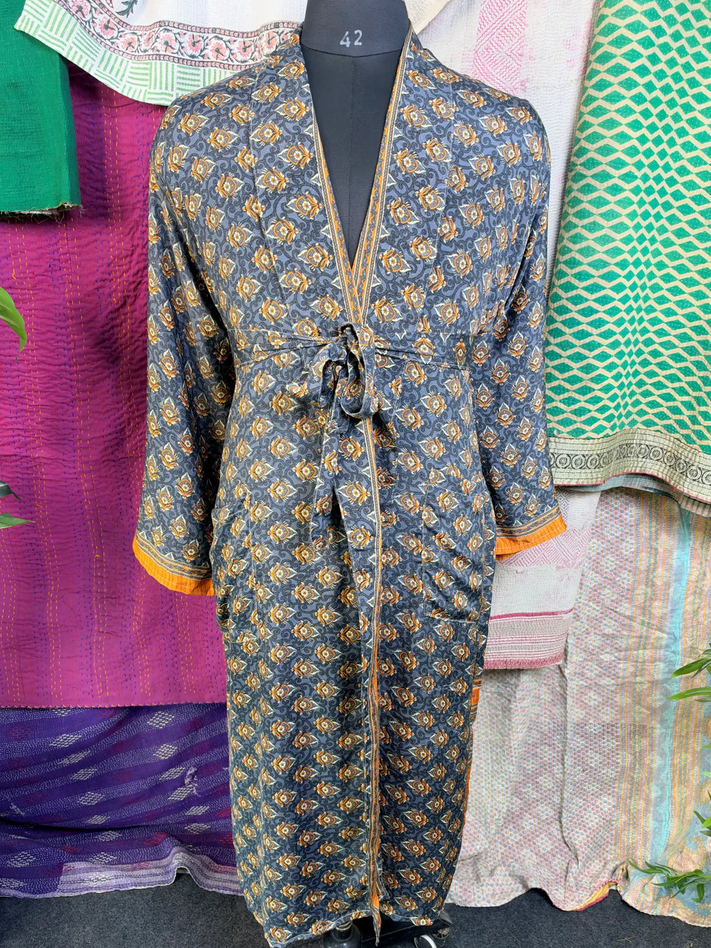 Silky Soft Mens Kimono Robe | Masculine Elegant Classic Sustainable Vintage House Robe gift, Timeless Comfy Lounge Beach Cover Up, Nightwear