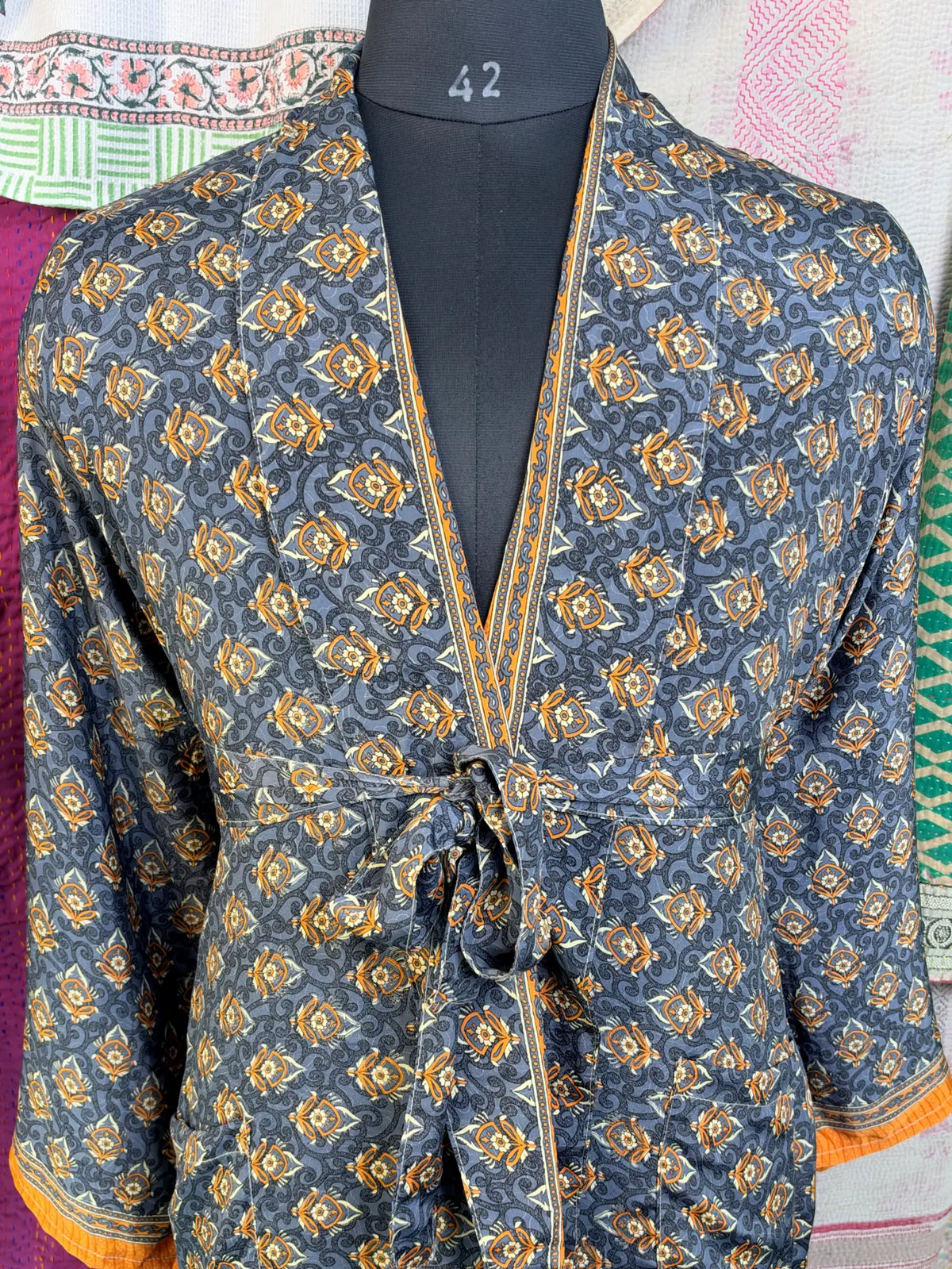Silky Soft Mens Kimono Robe | Masculine Elegant Classic Sustainable Vintage House Robe gift, Timeless Comfy Lounge Beach Cover Up, Nightwear