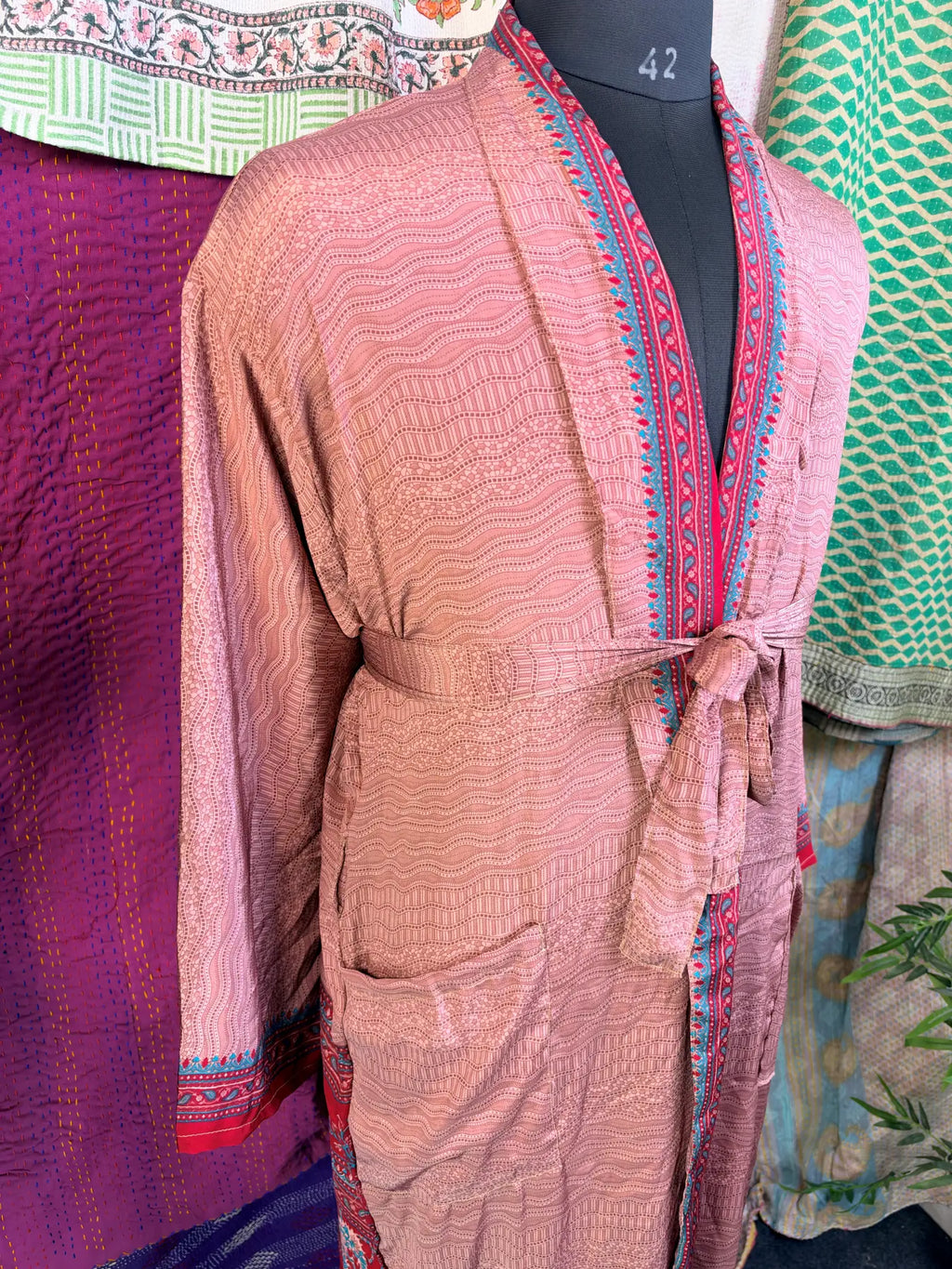 Silky Soft Mens Kimono Robe | Masculine Elegant Classic Sustainable Vintage House Robe gift, Timeless Comfy Lounge Beach Cover Up, Nightwear