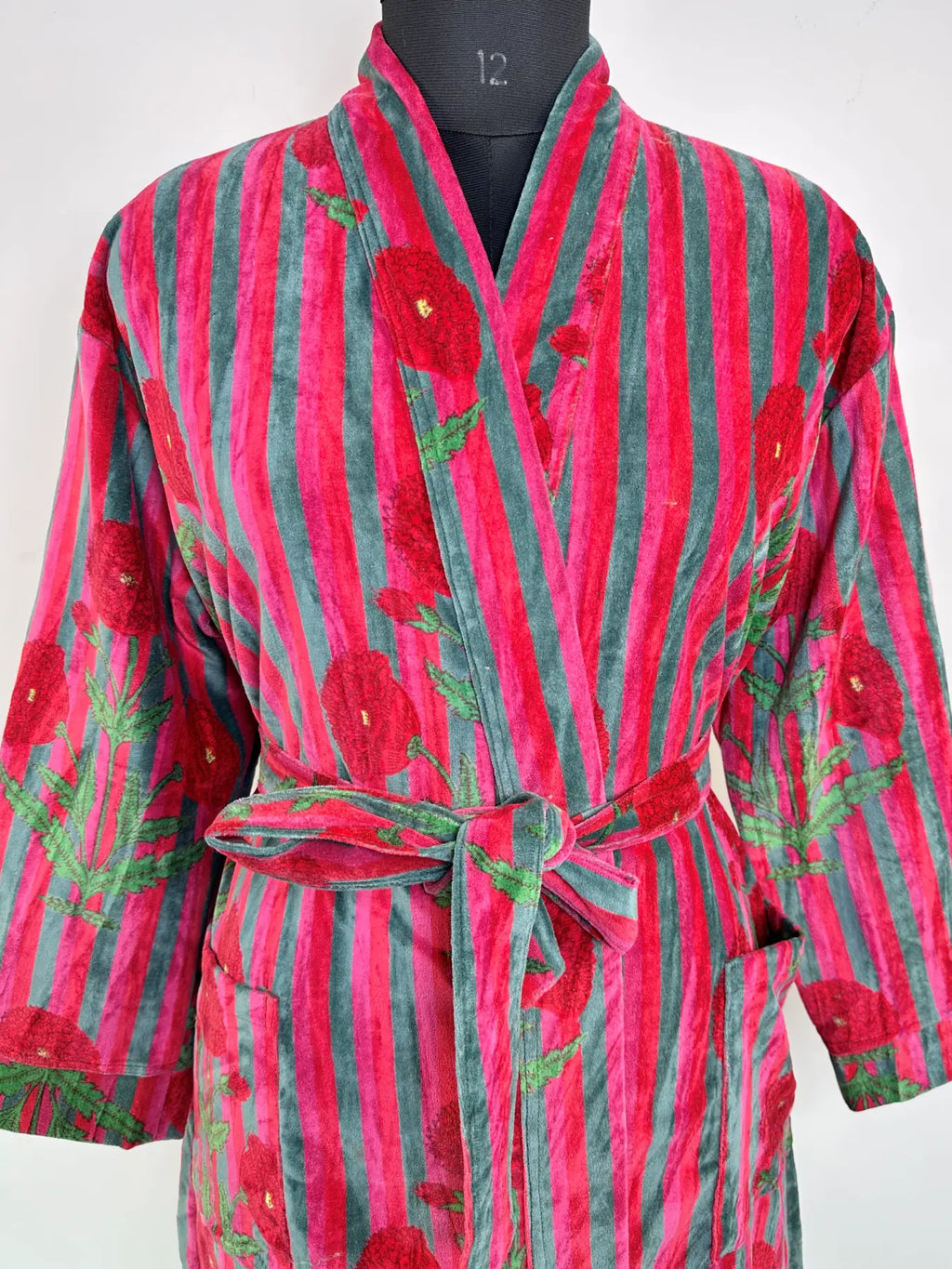 Velvet Women Boho Kimono | Dressing Gown Reversible With Lining, Womens Clothing, Bridal Robe Spa Gift For Her, Smoking Jacket For Her