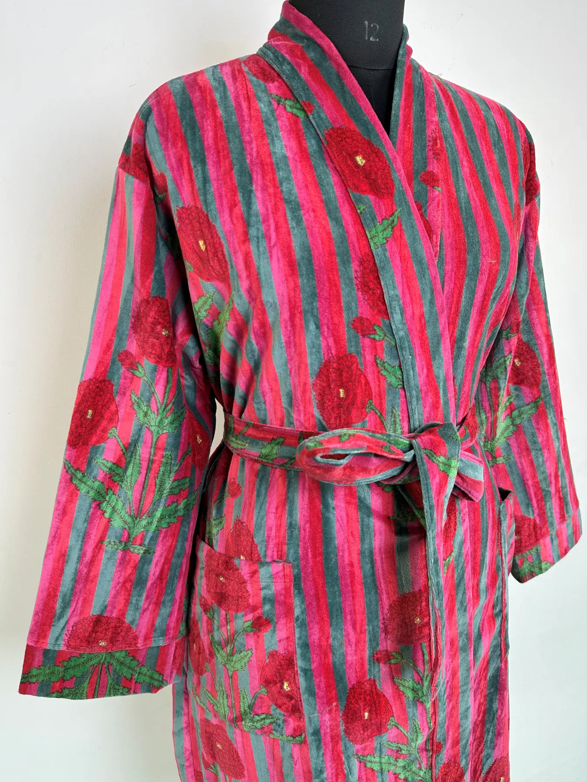 Velvet Women Boho Kimono | Dressing Gown Reversible With Lining, Womens Clothing, Bridal Robe Spa Gift For Her, Smoking Jacket For Her