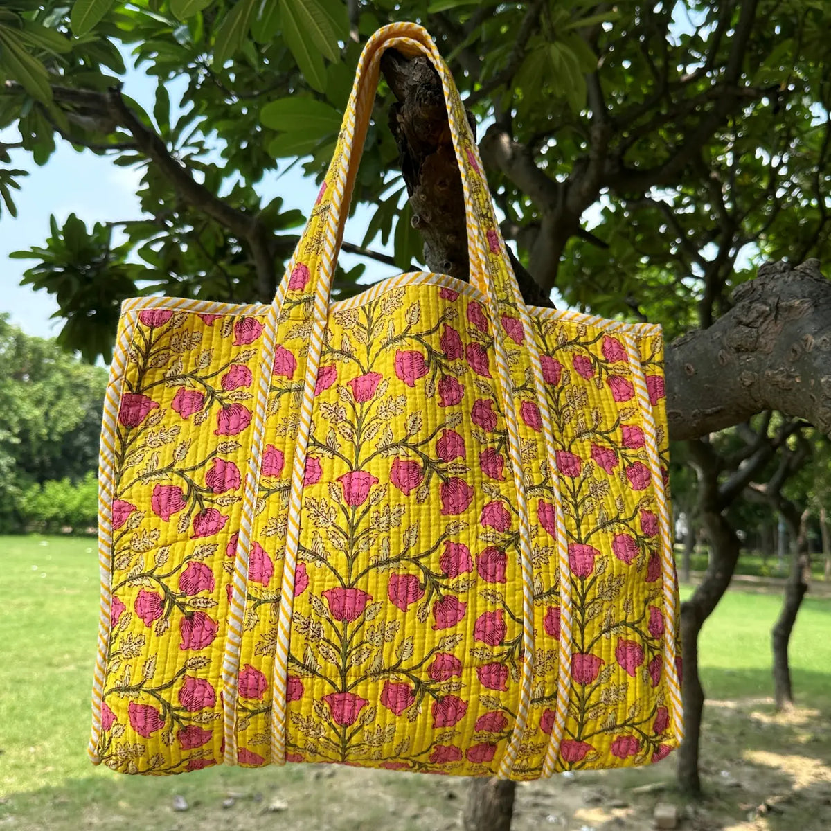 Personalised Tote Bag | Cotton Quilted Weekender Bag Strap, Bridesmaid Proposal Shoulder Bag, Bridesmaid Gift For Her, Travel Accessories