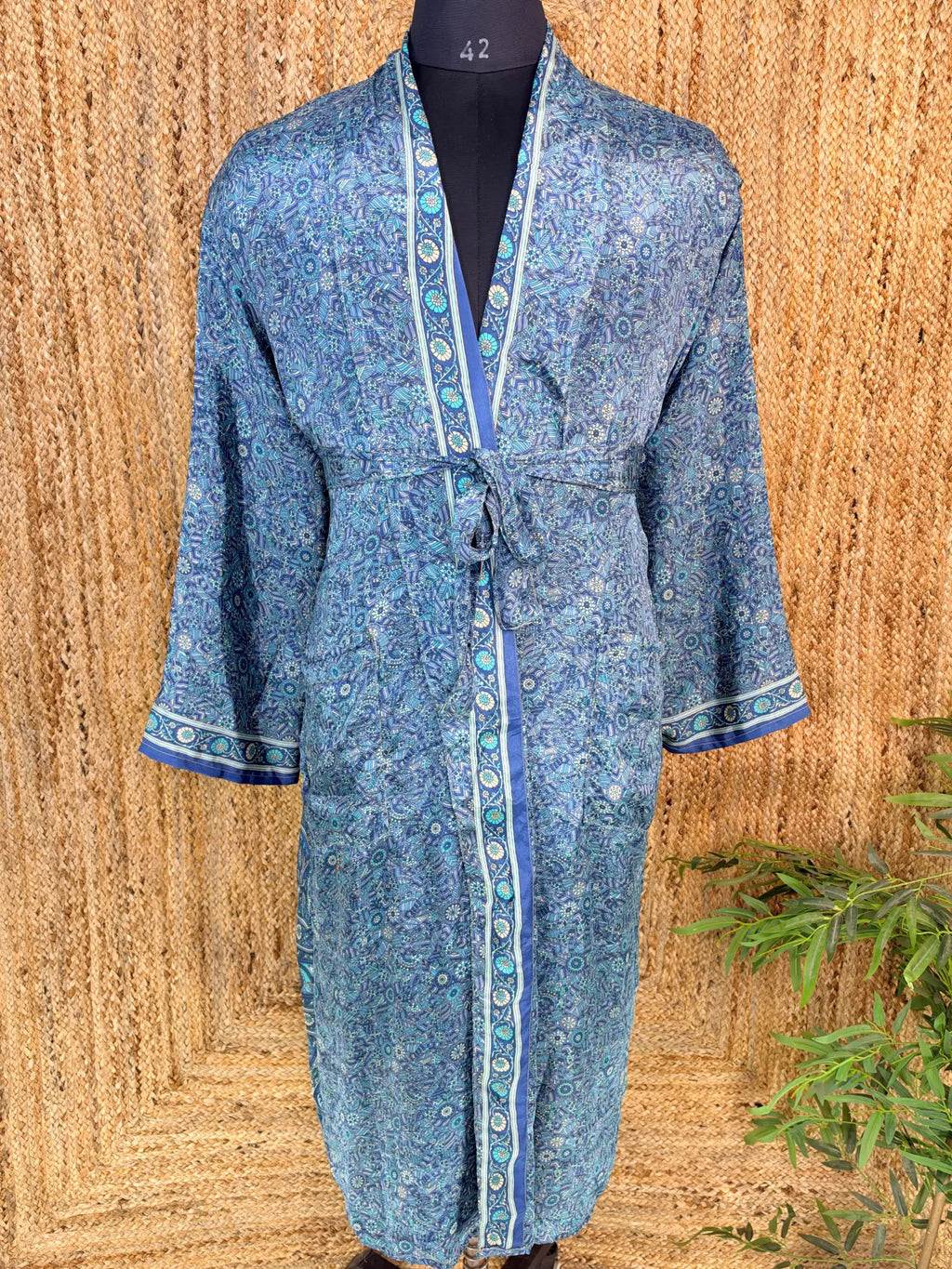 Silky Soft Mens Kimono Robe | Masculine Elegant Classic Sustainable Vintage House Robe gift, Timeless Comfy Lounge Beach Cover Up, Nightwear