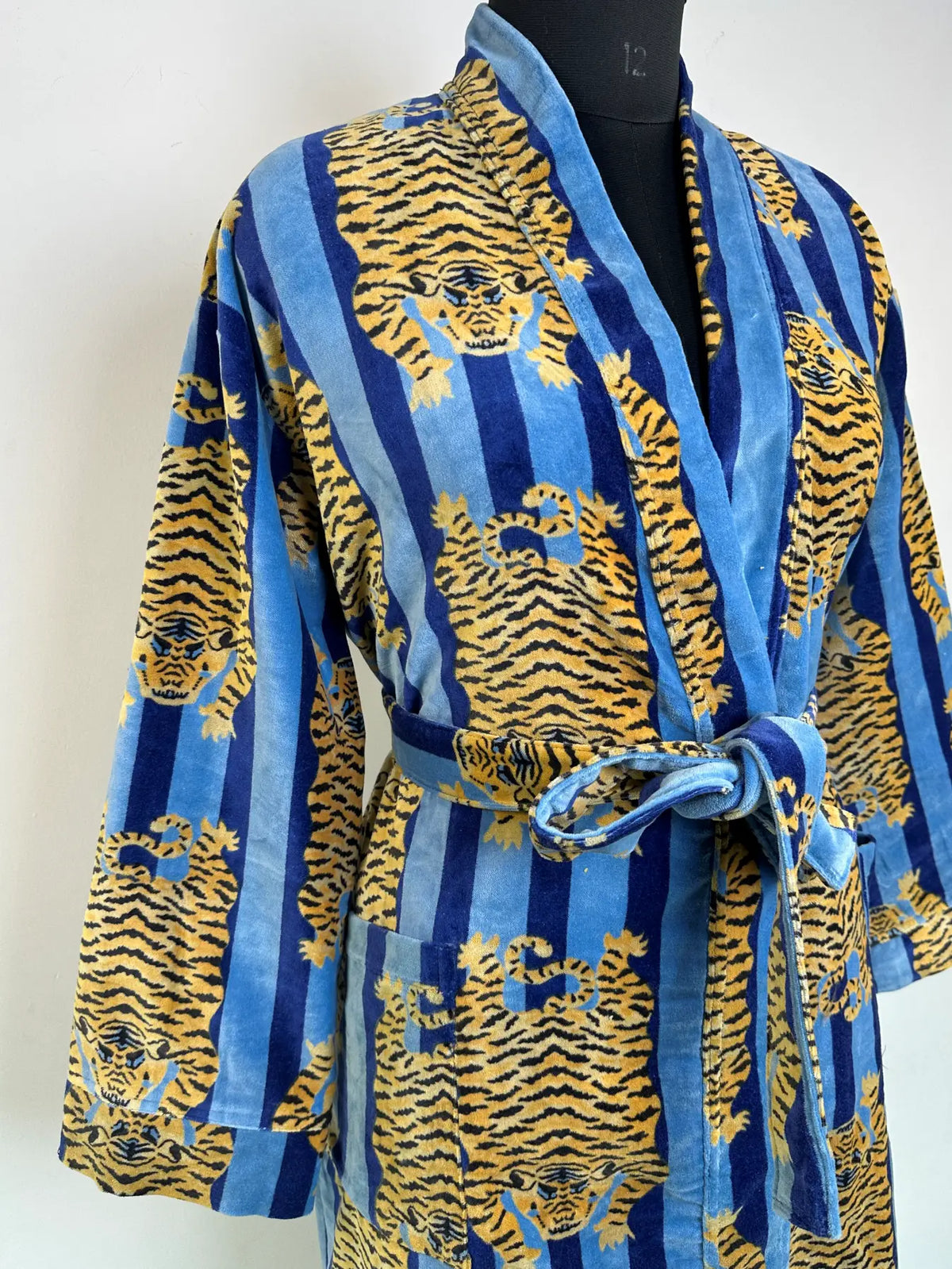 Velvet Women Kimono Robe | Boho Dressing Gown Reversible With Lining | Womens Clothing Bridal Robe Spa Gift For Her, Smoking Jacket For Her