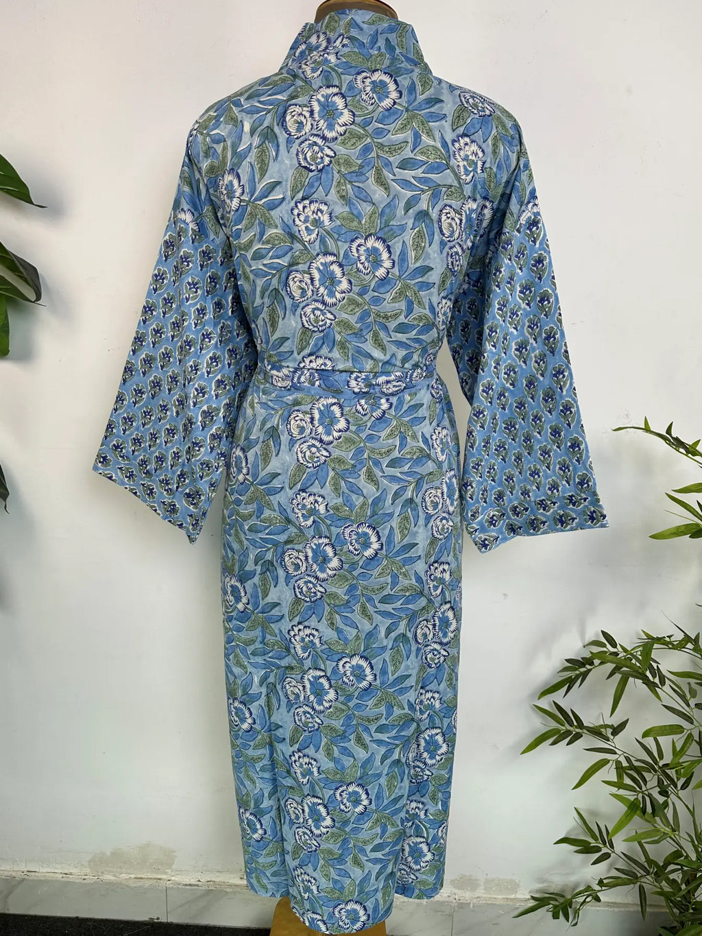 Cotton Kimono Robe | Handblock Printed Summer House Robe, Dressing Gown, Boho Beach Coverup, Womens clothing Bridesmaid dress, Gift For Her