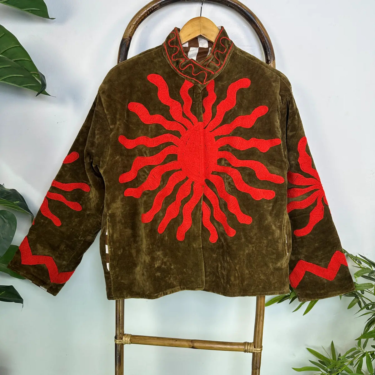Women's Suzani embroidered Velvet Jacket