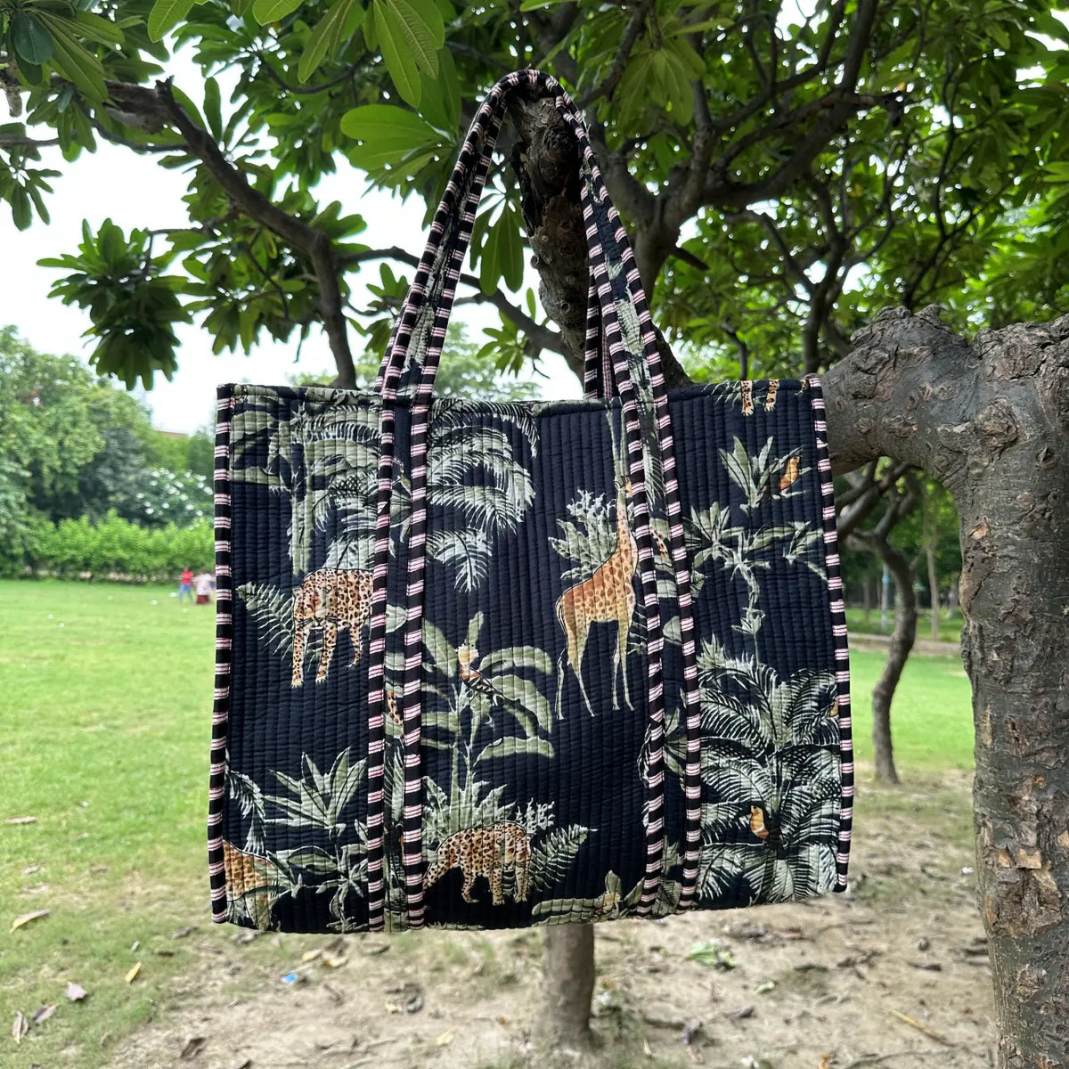 Personalised Tote Bag | Cotton Quilted Weekender Bag Strap, Travel Accessories, Bridesmaid Gift For Her, Bridesmaid Proposal Shoulder Bag