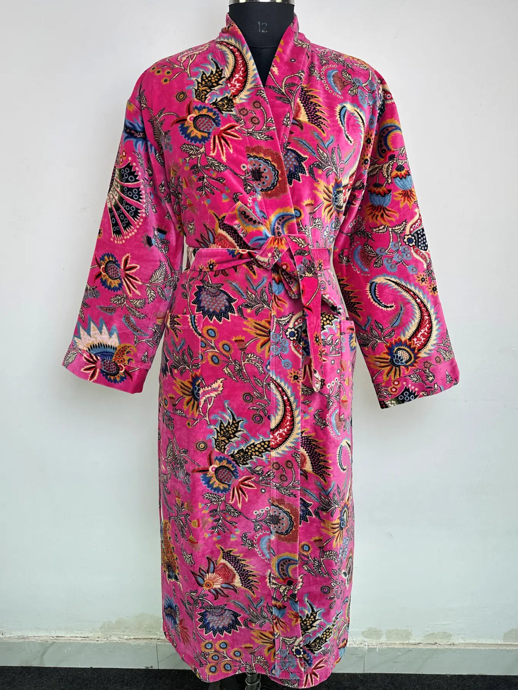 Velvet Women Kimono Dressing Gown | Womens Clothing Boho Reversible With Lining | Bridal Robe Spa Gift  For Her, Smoking Jacket For Her