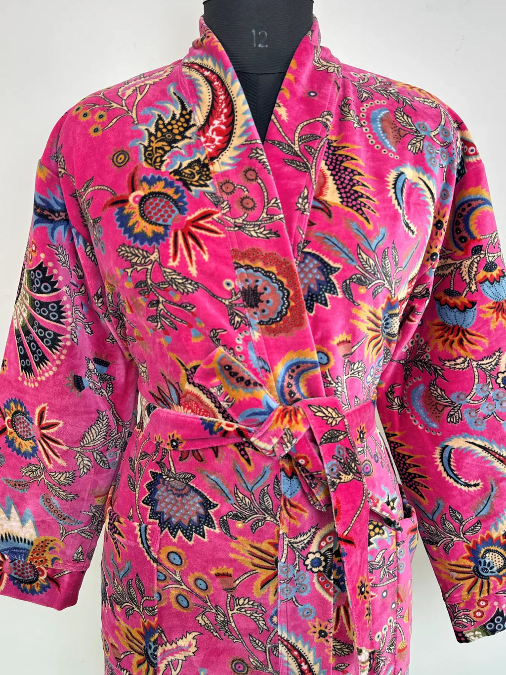 Velvet Women Kimono Dressing Gown | Womens Clothing Boho Reversible With Lining | Bridal Robe Spa Gift  For Her, Smoking Jacket For Her