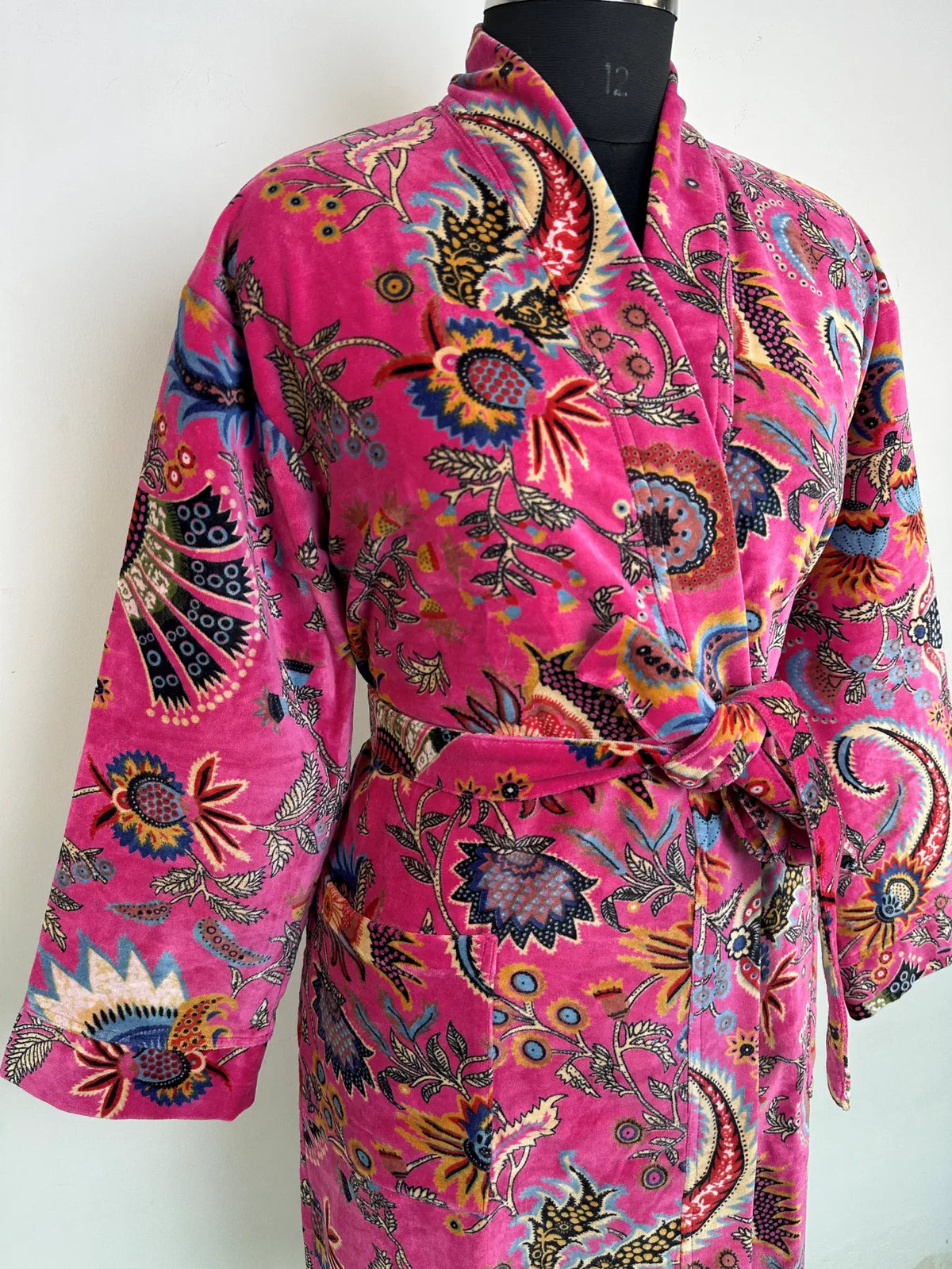 Velvet Women Kimono Dressing Gown | Womens Clothing Boho Reversible With Lining | Bridal Robe Spa Gift  For Her, Smoking Jacket For Her
