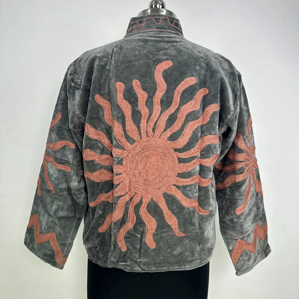 Women's Suzani embroidered Velvet Jacket
