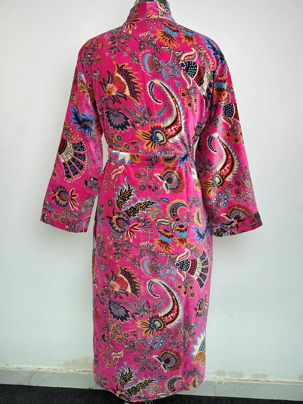 Velvet Women Kimono Dressing Gown | Womens Clothing Boho Reversible With Lining | Bridal Robe Spa Gift  For Her, Smoking Jacket For Her