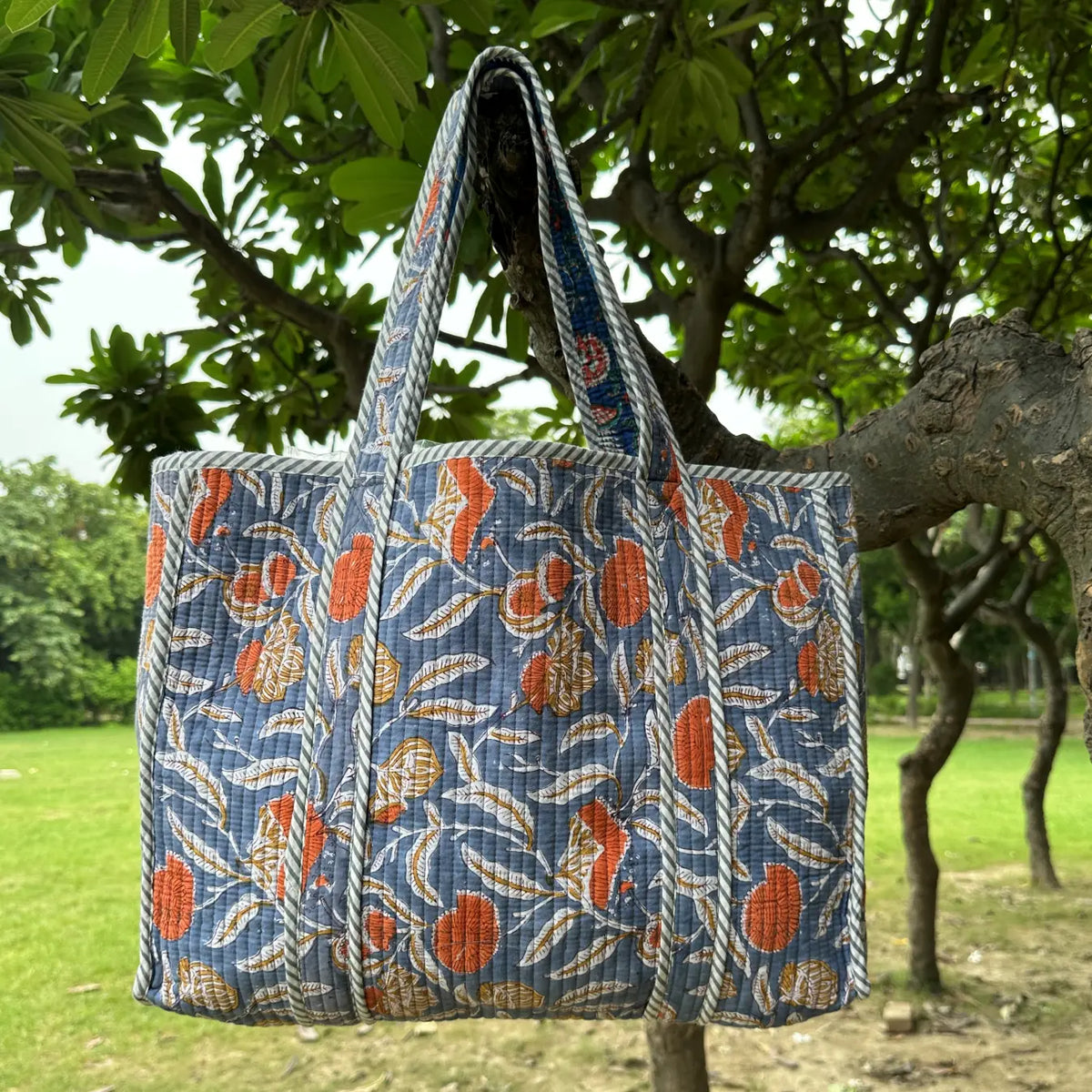 Personalised Tote Bag | Cotton Quilted Weekender Bag Strap, Travel Accessories, Bridesmaid Gift For Her, Bridesmaid Proposal Shoulder Bag