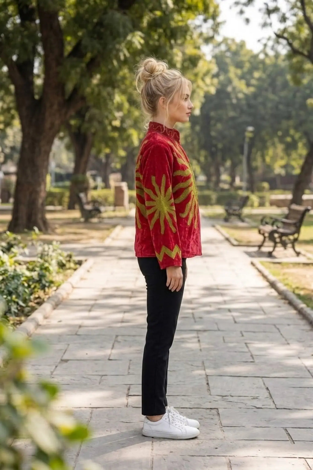 Women's Suzani embroidered Velvet Jacket