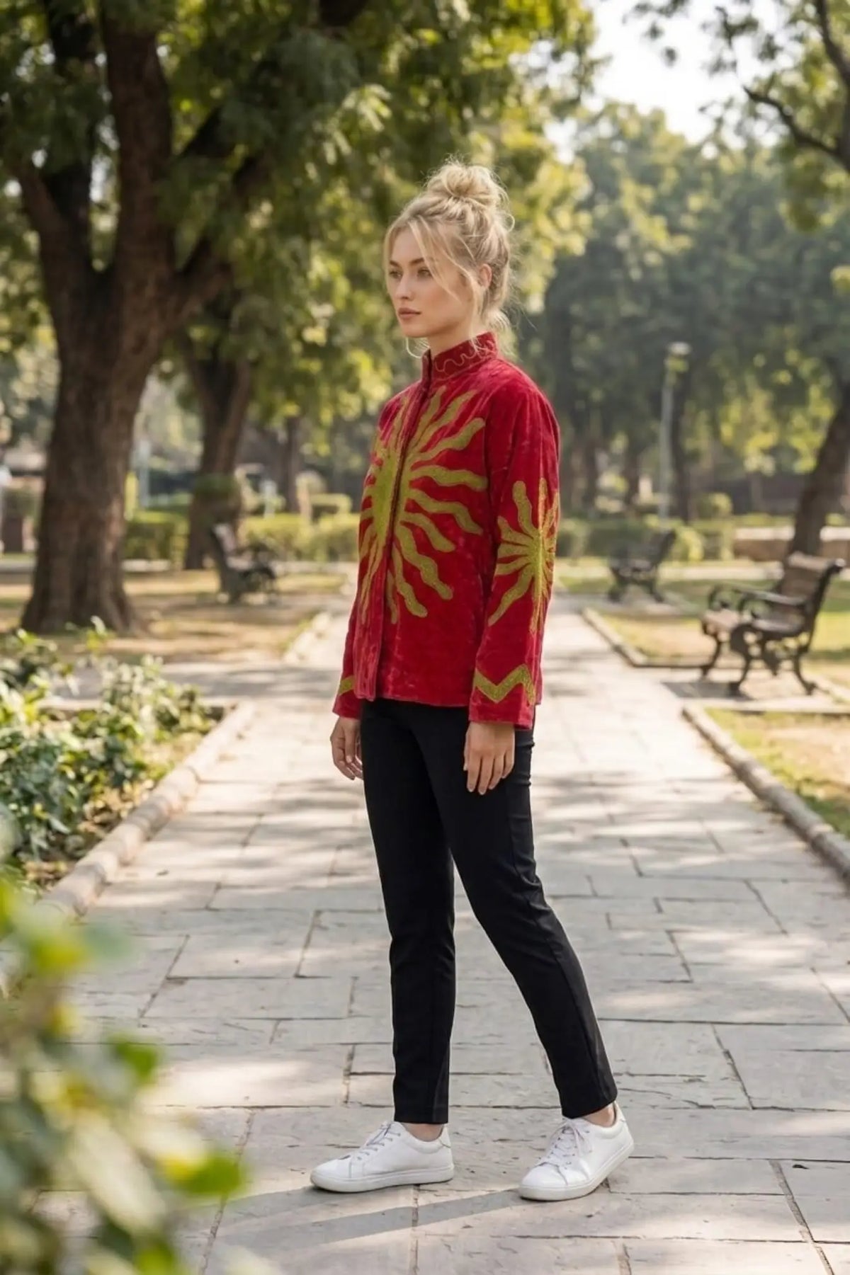 Women's Suzani embroidered Velvet Jacket