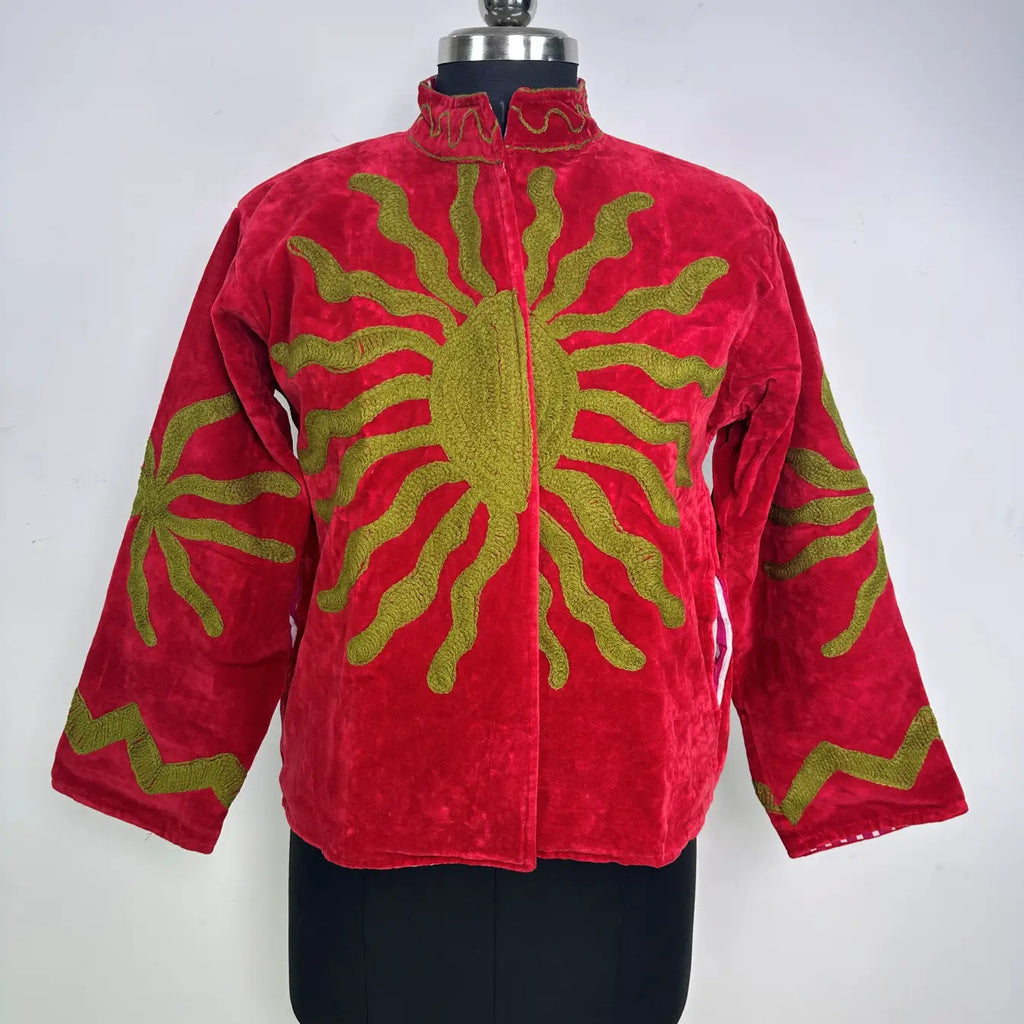 Women's Suzani embroidered Velvet Jacket