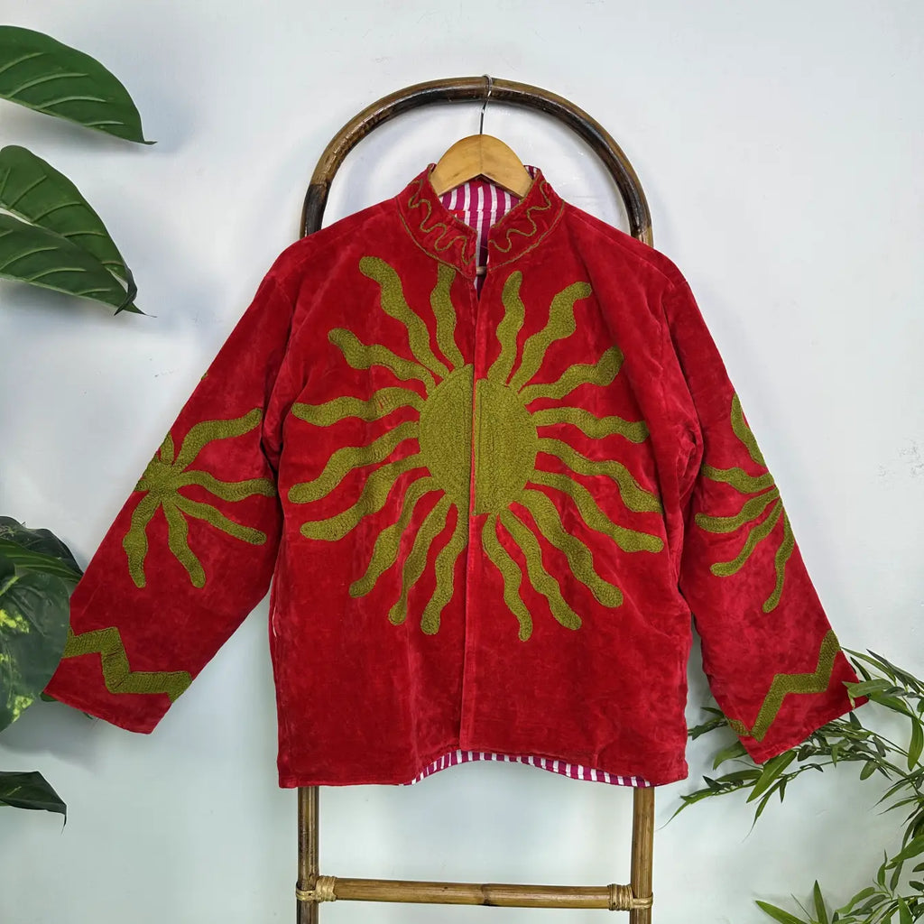 Women's Suzani embroidered Velvet Jacket