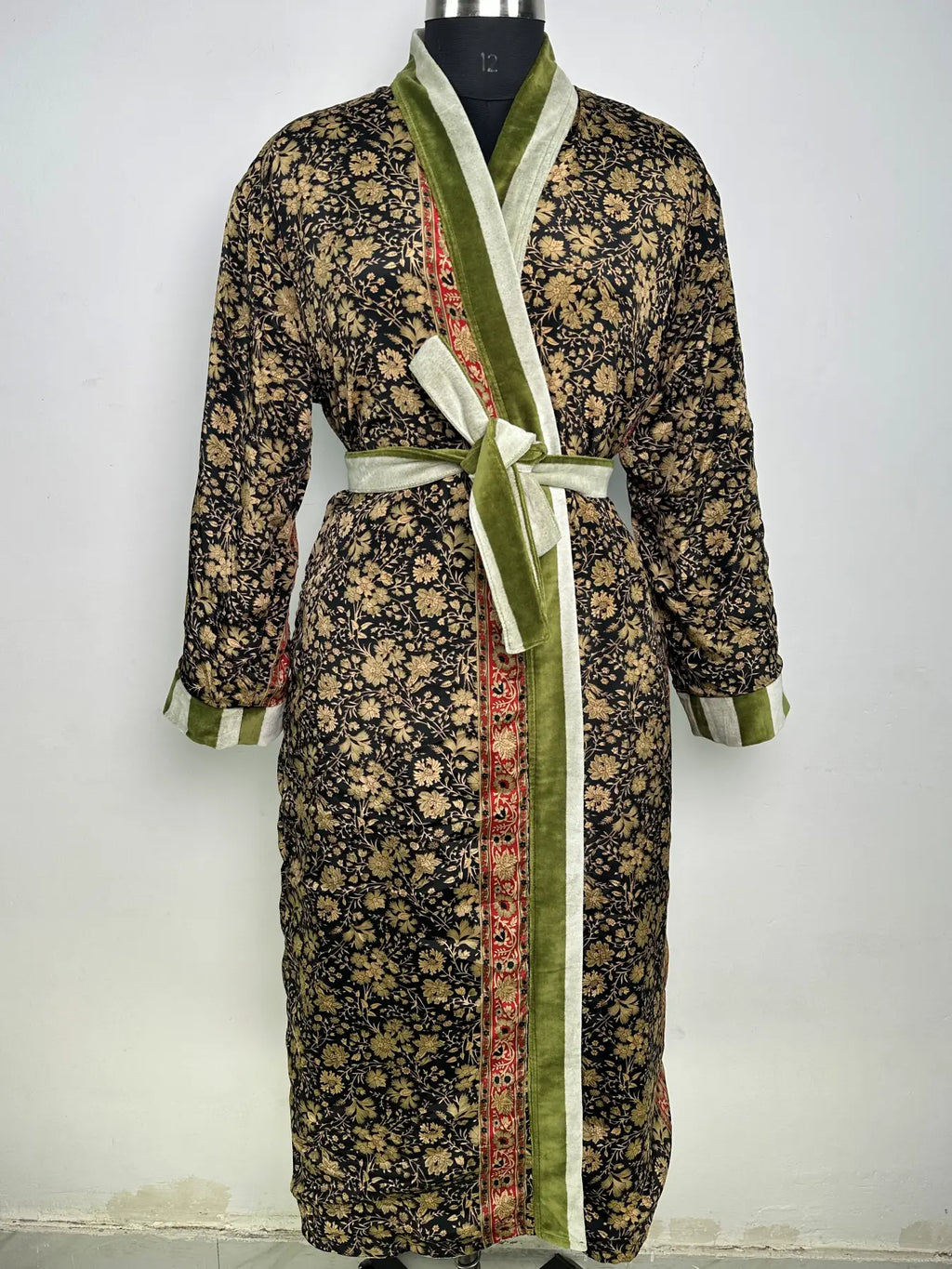 Velvet Womens Clothing, Boho Dressing Gown With Lining | Bridal Women Kimono Reversible | Spa Gift Robe For Her, Smoking Jacket For Her