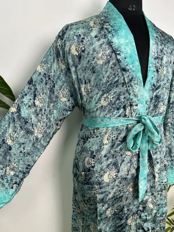 Silky Soft Mens Kimono Robe | Masculine Elegant Classic Sustainable Vintage House Robe gift, Timeless Comfy Lounge Beach Cover Up, Nightwear