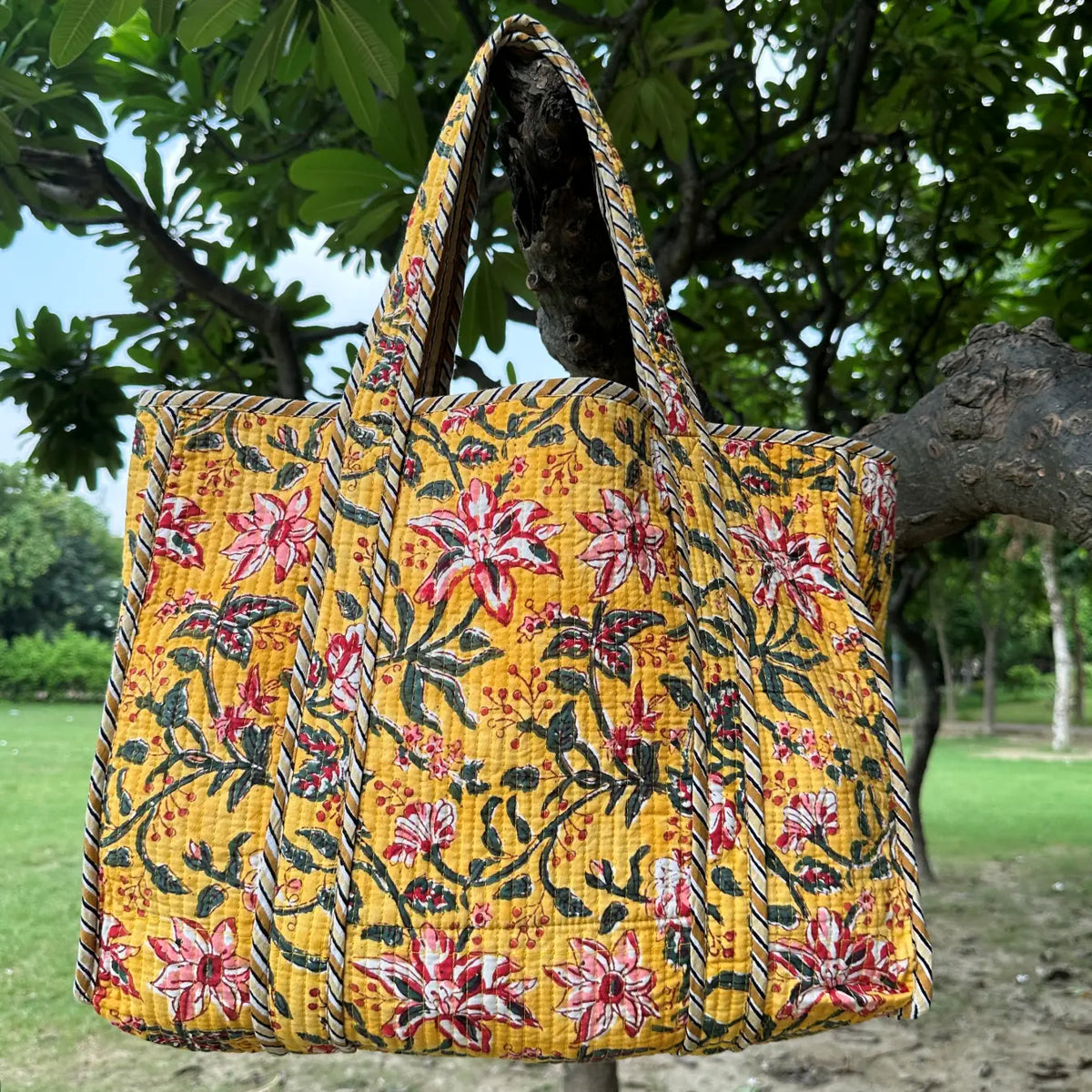 Personalised Tote Bag | Cotton Quilted Weekender Bag Strap, Bridesmaid Proposal Shoulder Bag, Bridesmaid Gift For Her, Travel Accessories