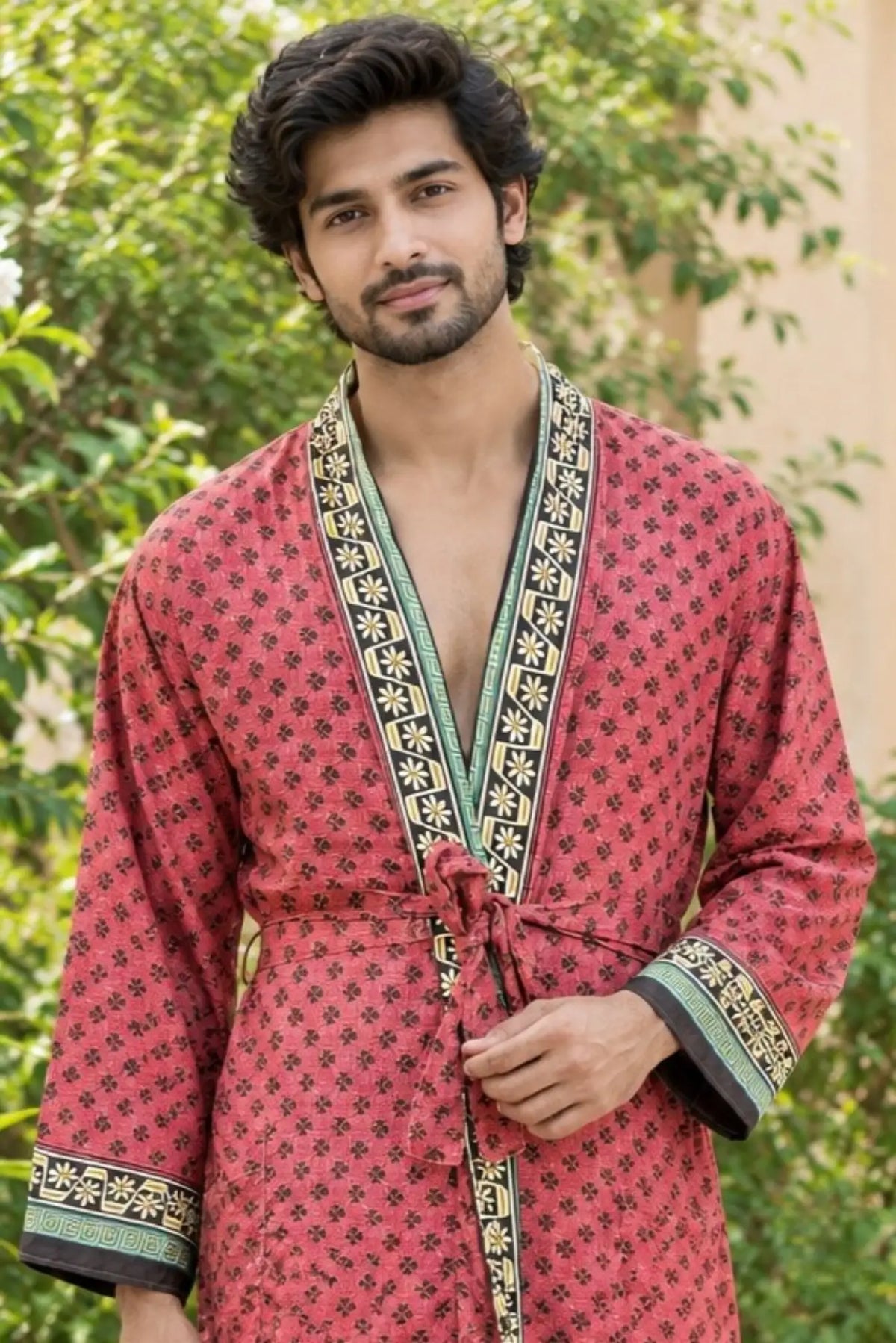 Silky Soft Mens Kimono Robe | Masculine Elegant Classic Sustainable Vintage House Robe gift, Timeless Comfy Lounge Beach Cover Up, Nightwear