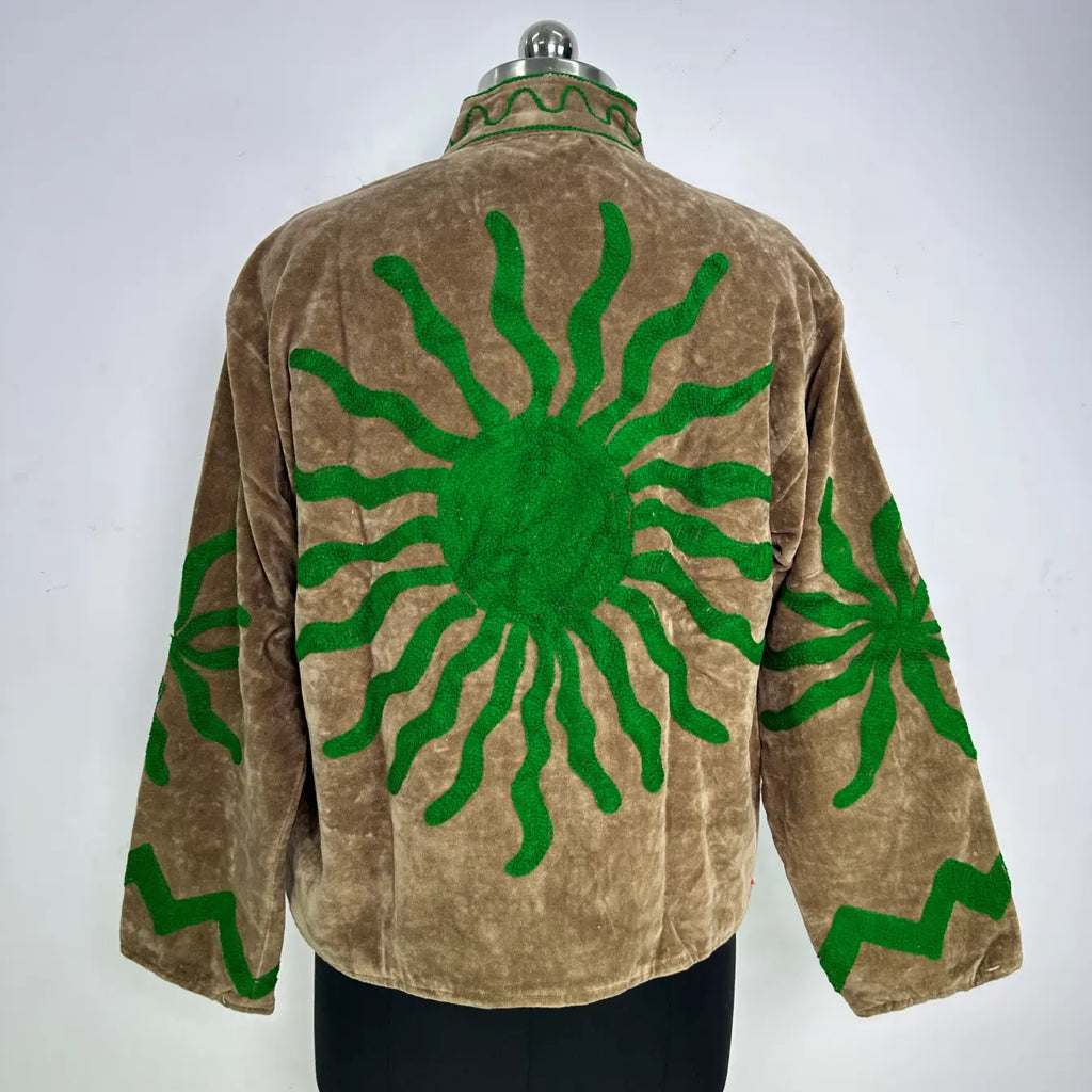 Women's Suzani embroidered Velvet Jacket