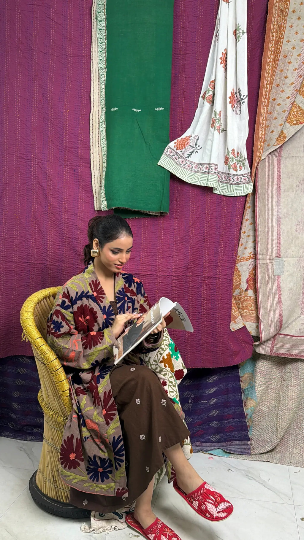 Women's Suzani embroidered Cotton Jacket