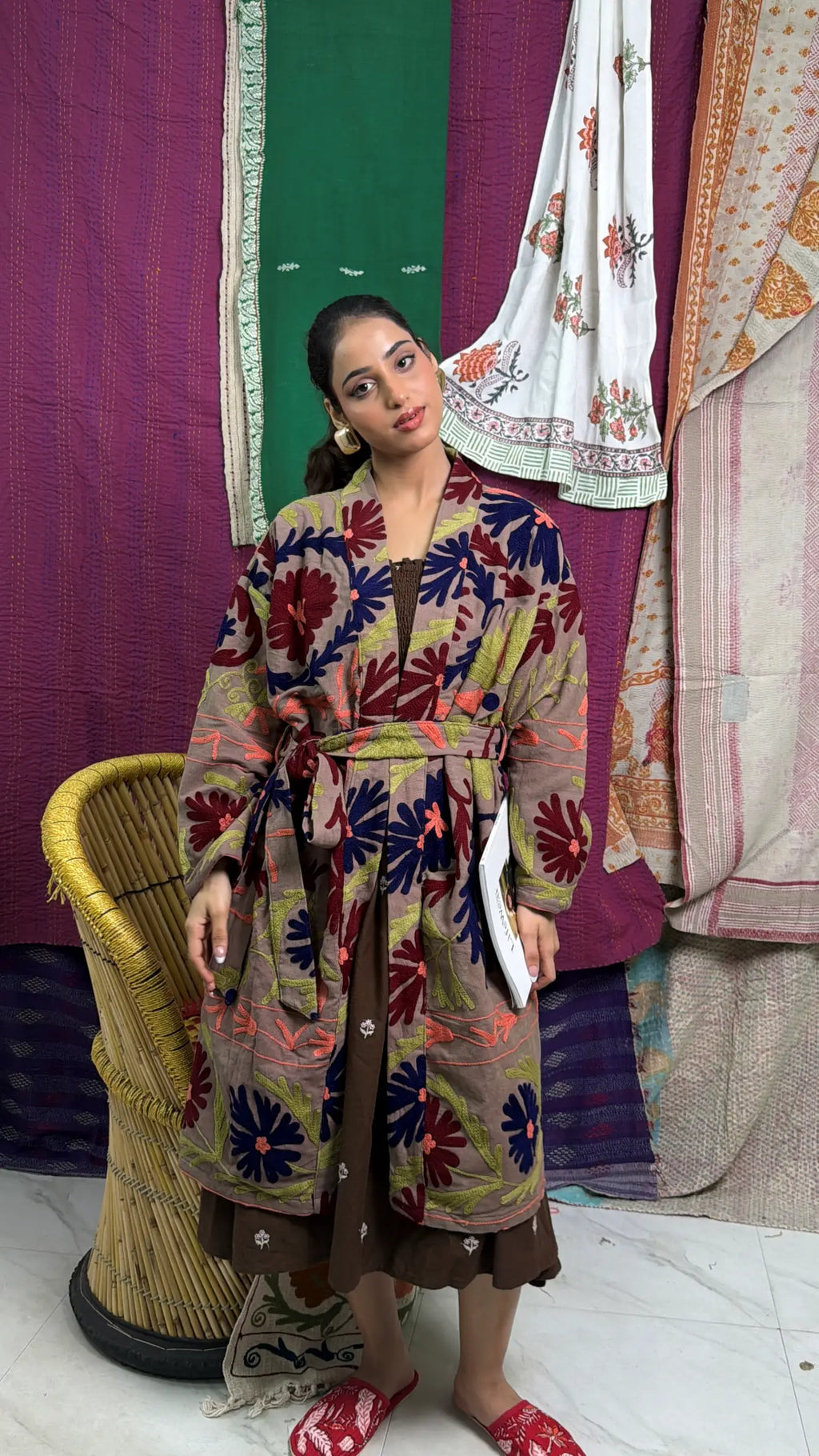 Women's Suzani embroidered Cotton Jacket